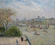 Camille Pissarro The Louvre, Spring oil painting reproduction
